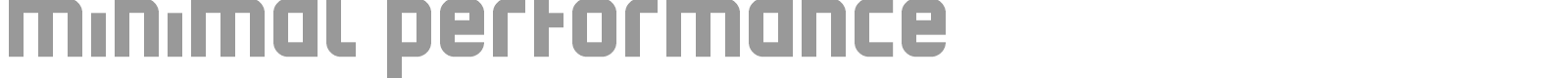 Minimal Performance font preview